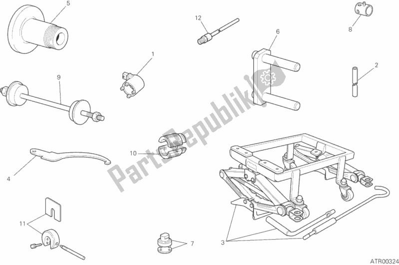 All parts for the Workshop Service Tools, Frame of the Ducati Monster 796 ABS Thailand 2015